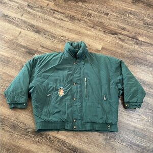 Vintage Bogner Green Ski Snowboard Jacket Size 44 No Hood